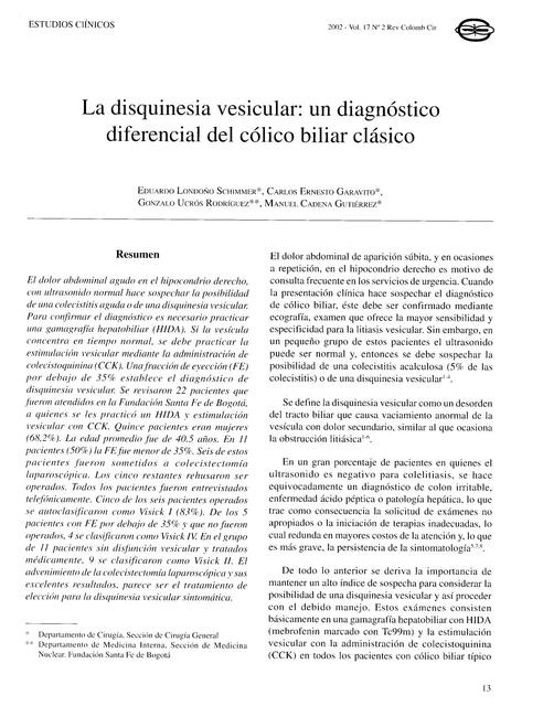 La Disquinesia Vesicular 