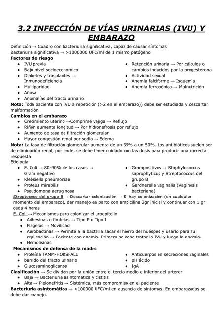 INFECCIÓN DE VÍAS URINARIAS (IVU) YEMBARAZO