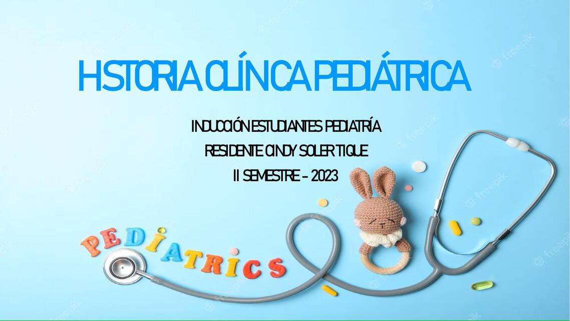 Historia clínica pediátrica  