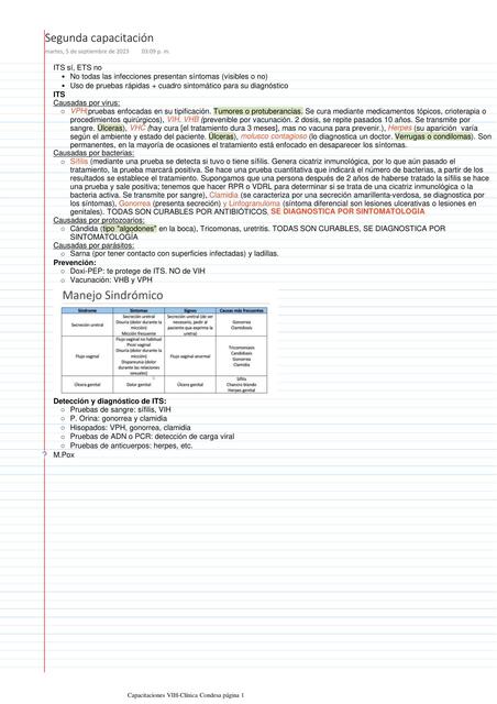 Segunda capacitación 