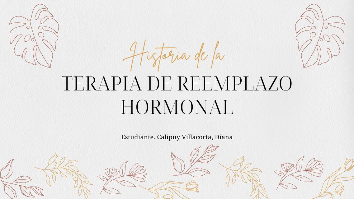 TERAPIA DE REEMPLAZO HORMONAL