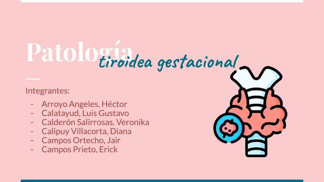 Patología tiroidea gestacional 