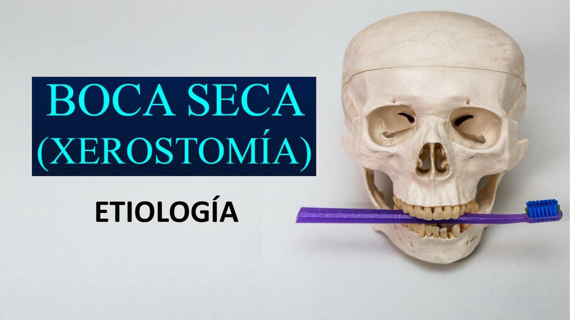 Boca Seca - ETIOLOGIA