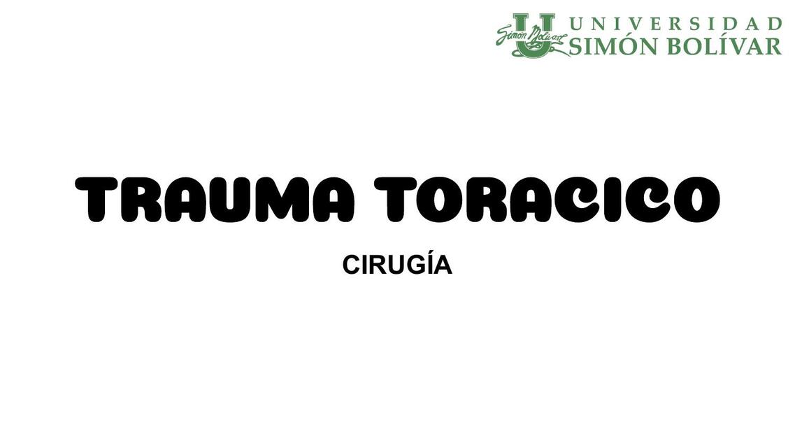 Trauma Torácico 