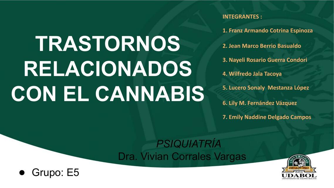 Trastornos Relacionados con el Cannabis 