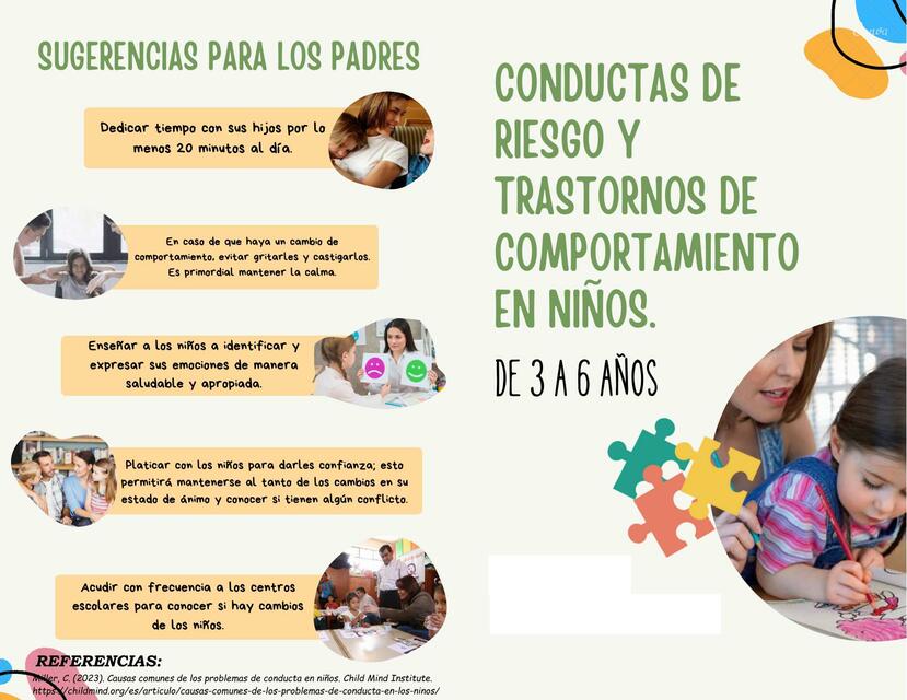 Conductas de alto riesgo en niños de 3 a 6 años