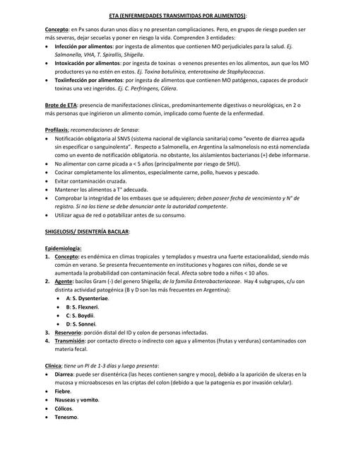 Enfermedades transmitidas por alimentos