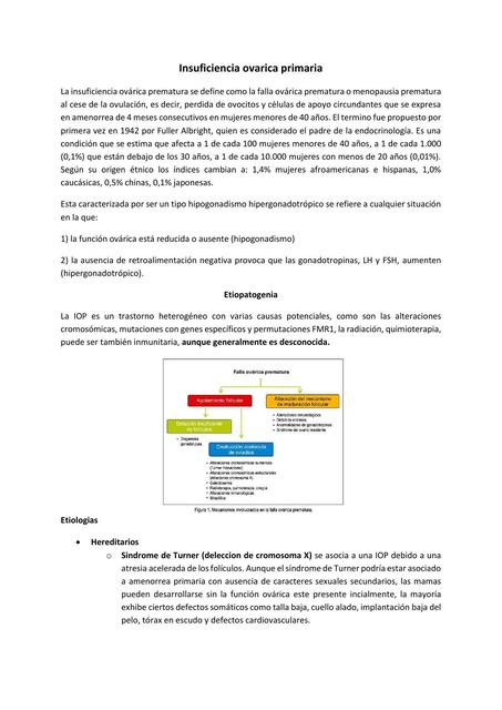 Insuficiencia Ovarica Primaria - GYO