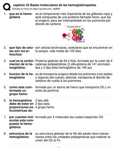 Bases Moleculares de las Hemoglobinopatías