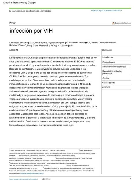 Infección por VIH Revision