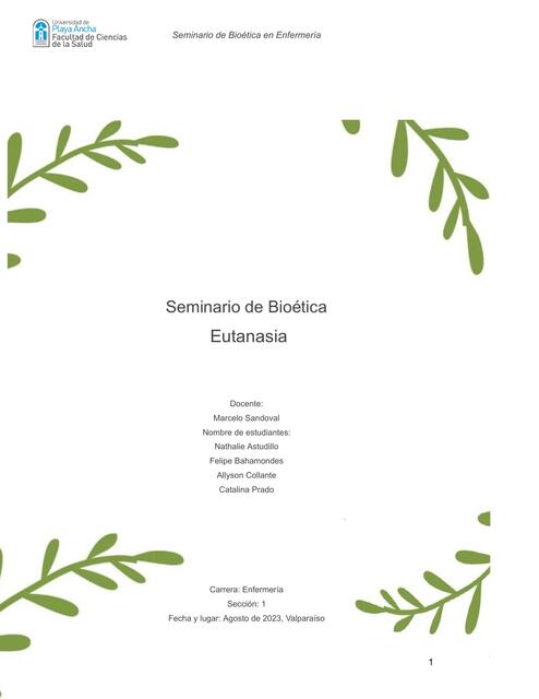 Informe Seminario Eutanasia