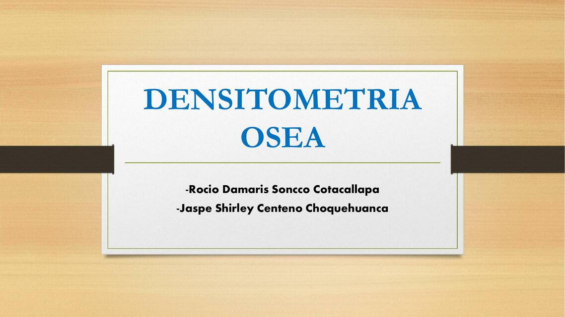 Densitometria ósea