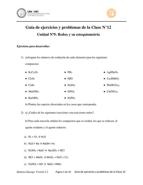 Redox y su Estequiometría 