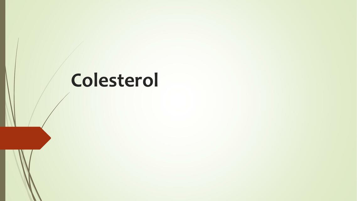 Colesterol y dislipidemia