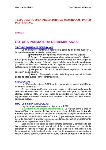 Rotura prematura de membranas 