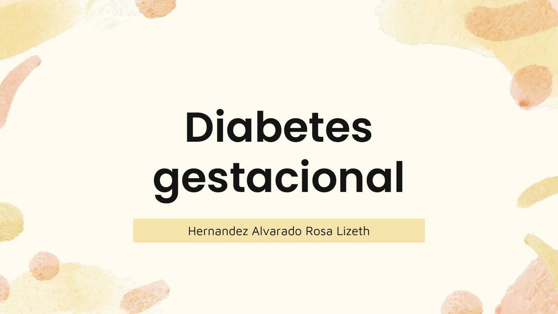 Diabetes gestacional