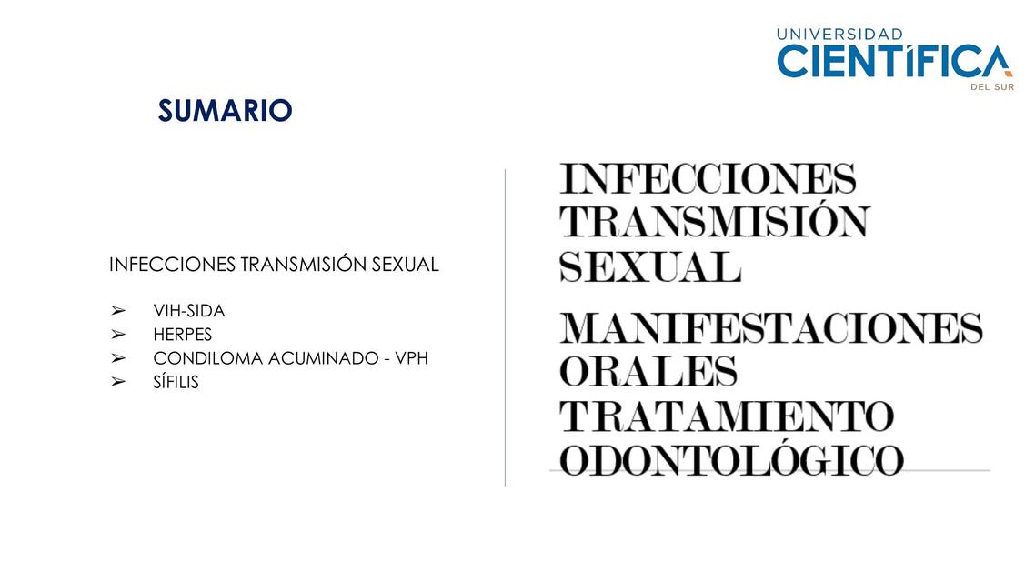 Infecciones transmisión sexual 