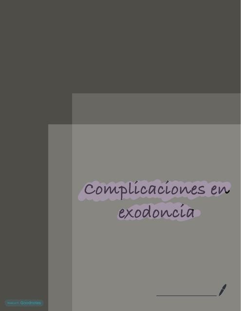 Complicaciones en Exodoncia 