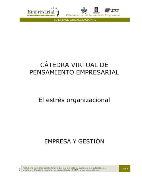 Estrés organizacional 