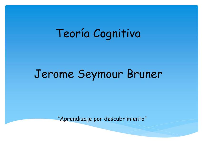 Teoría Cognitiva 