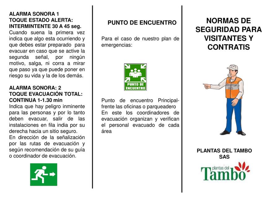 Normas de seguridad para visitantes y contratistas 