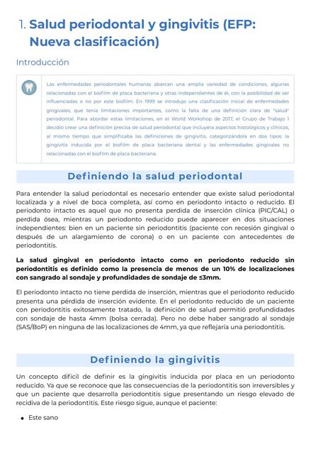 Salud periodontal y gingivitis 