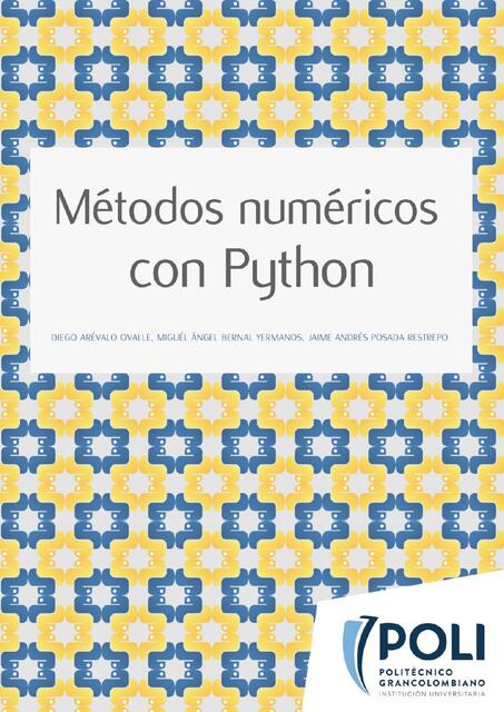 Métodos numéricos con  Python 