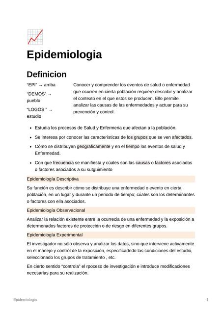 Epidemiología  