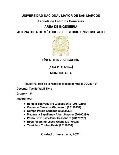 El uso de la robótica clínica contra el COVID-19