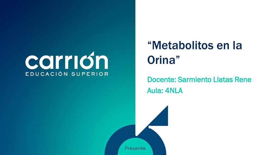 Metabolitos en la Orina 