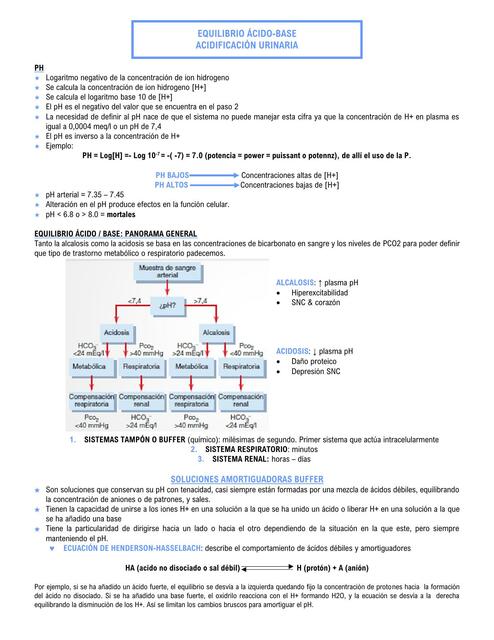 EQUILIBRIO ACIDO BASE