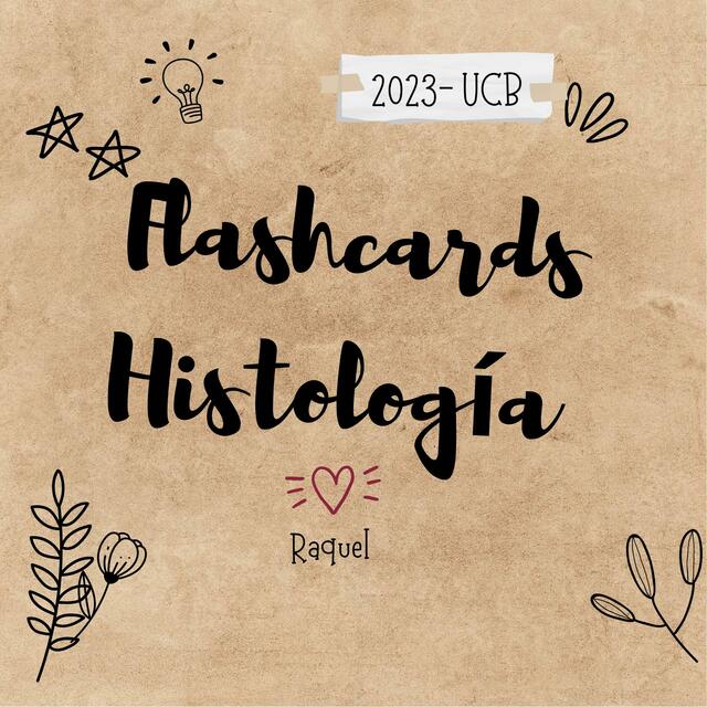 flashcards de histología