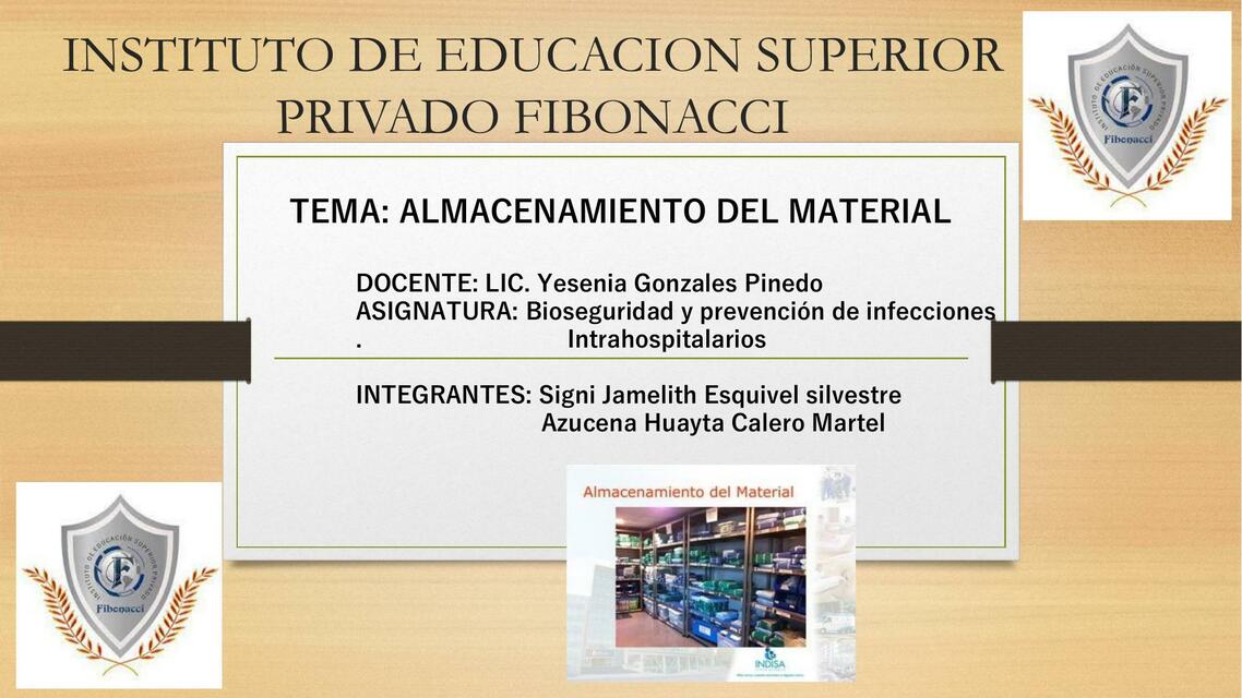 Almacenamiento del Material 