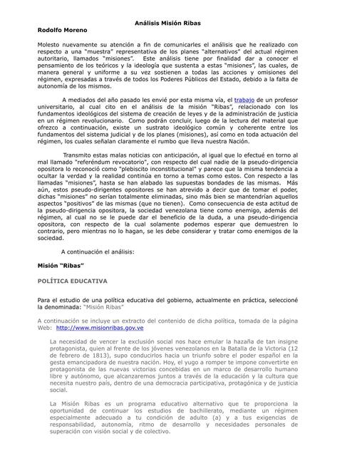 Análisis Misión Ribas Pedagogía y algo más uDocz