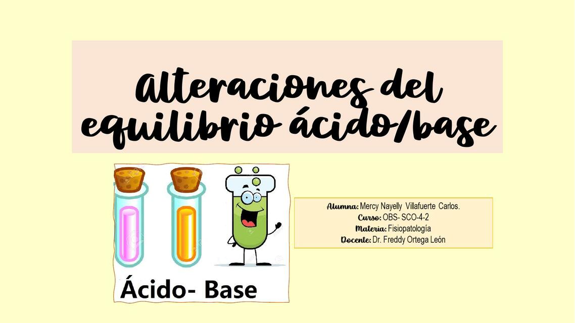 Alteraciones del Equilibrio Ácido-Base 