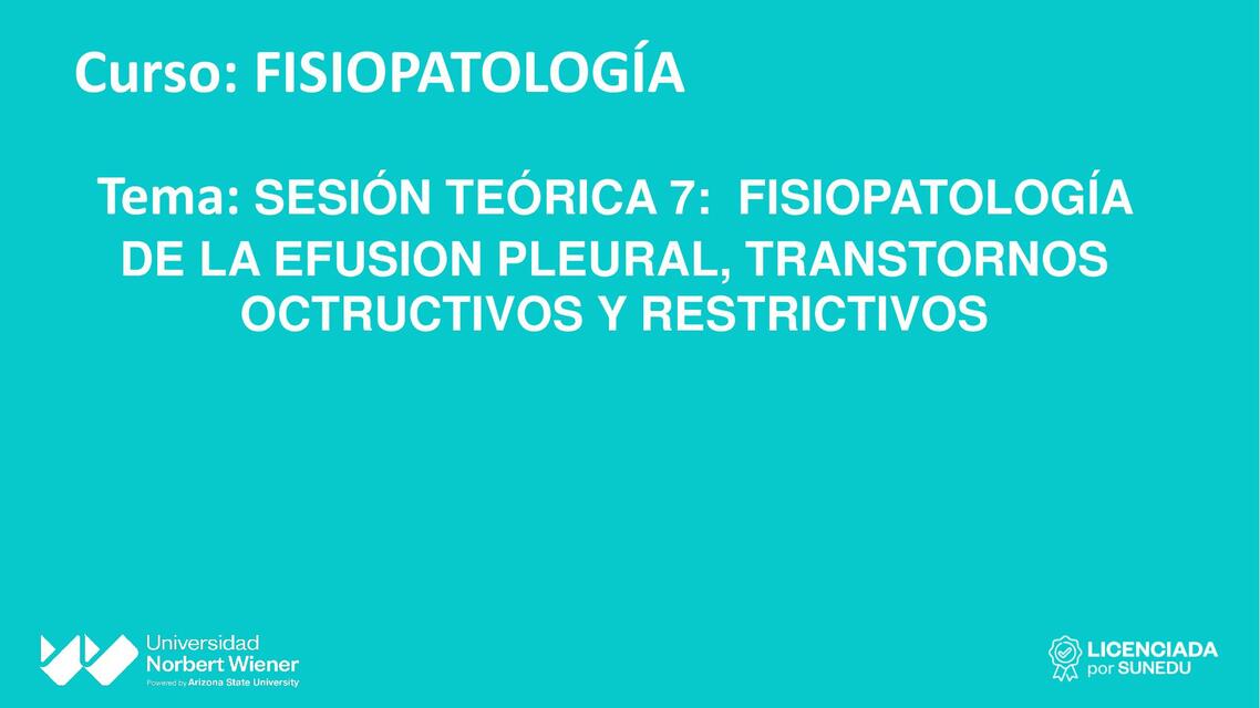 Fisiopatología de la Efusión Pleural 