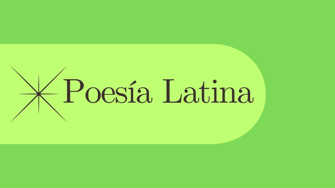 Poesía Latina 