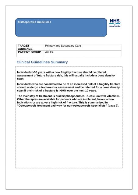 Osteoporosi s Guideline 
