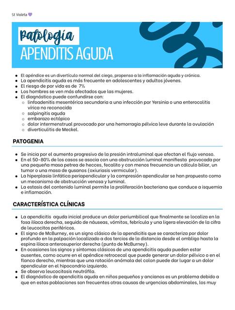 Patología de Apendicitis aguda 