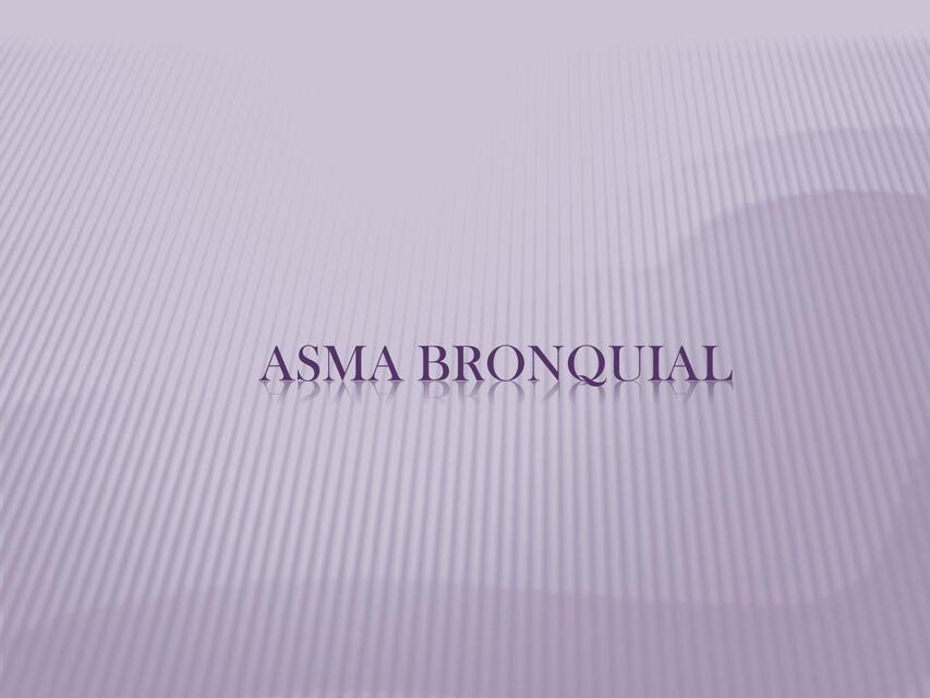 Asma bronquial 