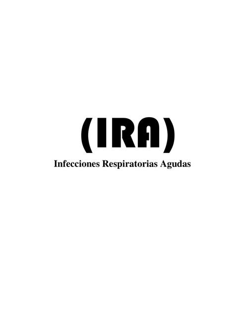 Infecciones Respiratorias Agudas