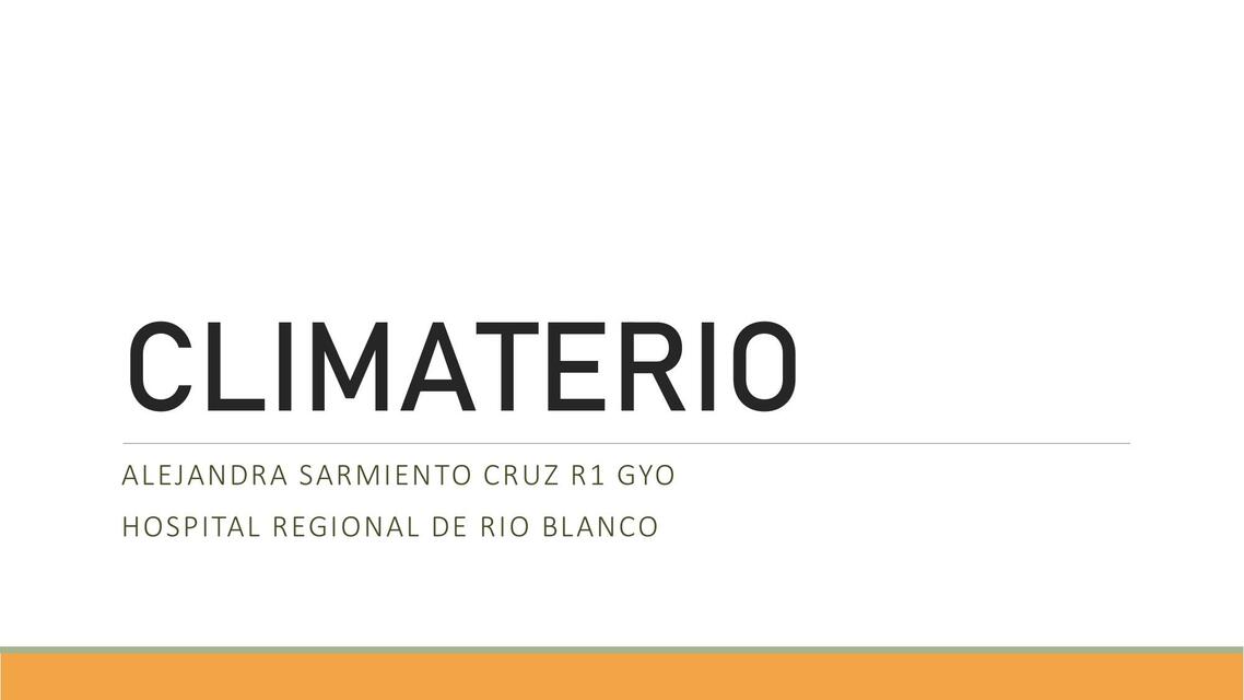 Climaterio 