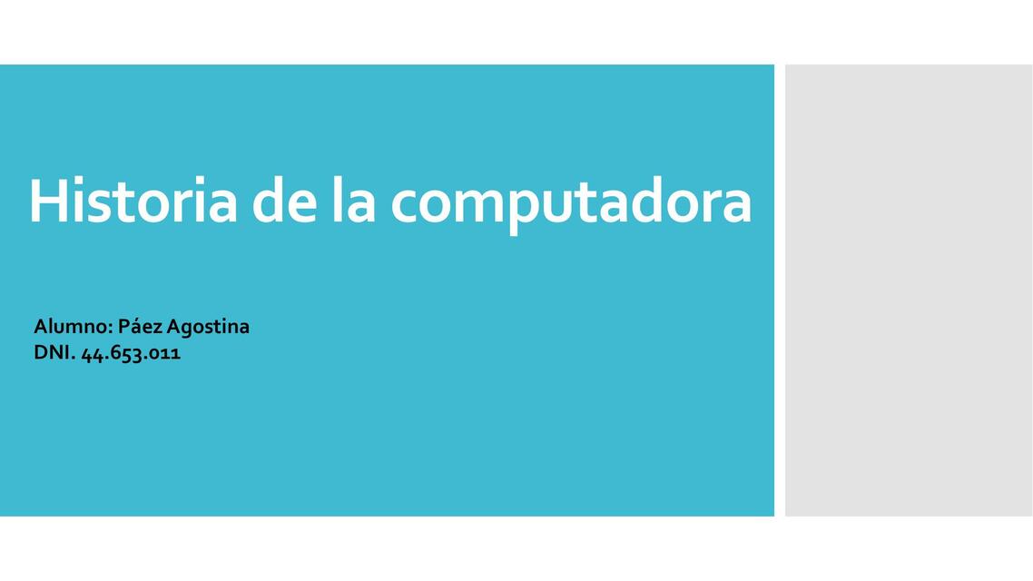 Historia de la computadora 