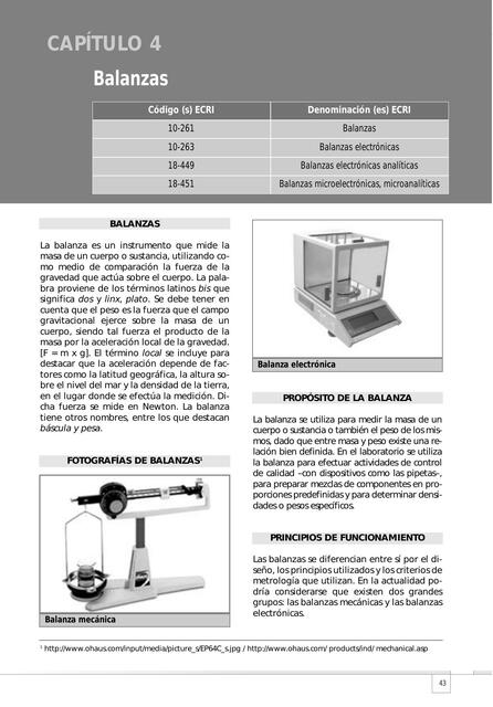 Tipos de Balanzas en el laboratorio clínico