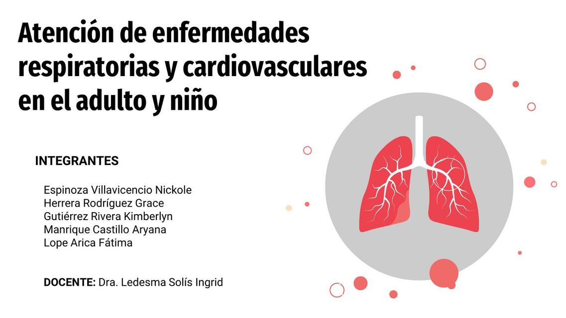 Atención de enfermedades respiratorias y cardiovasculares en el adulto y niño 