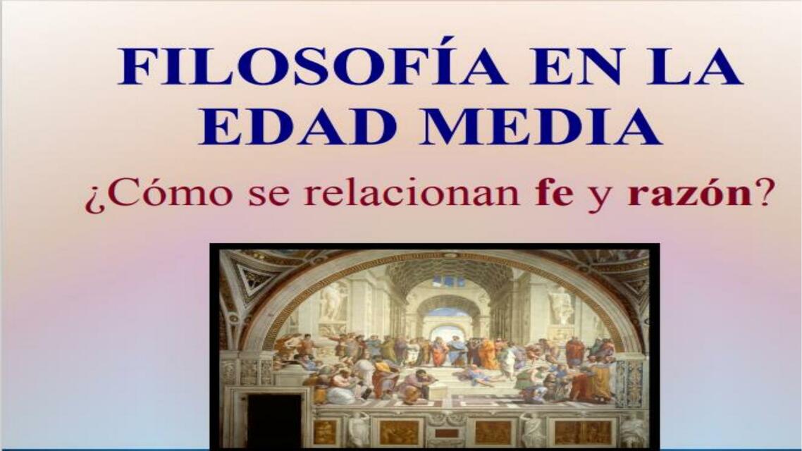 Filosofía en la edad media 