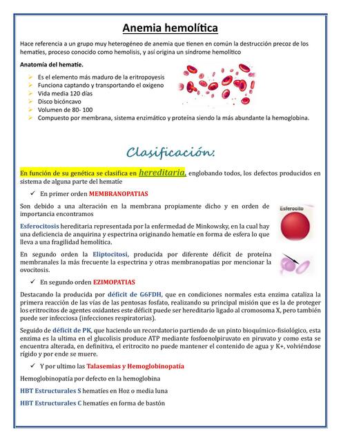 Anemia Hemolítica