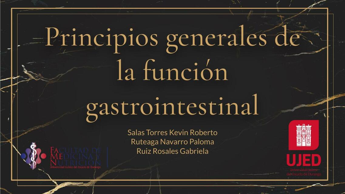 Principios generales de la Fisiología gastrointestinal