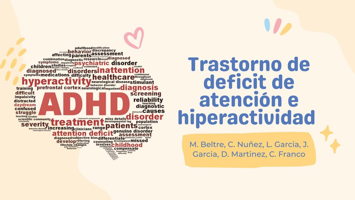 TDAH Trastorno de déficit de atención e hiperactividad