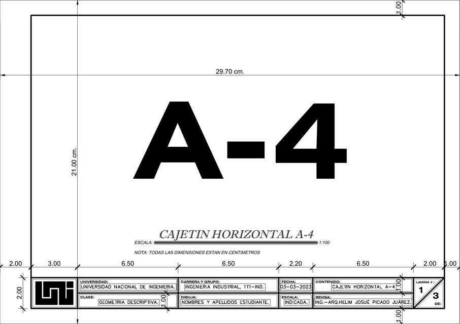 Cajetín A 4 